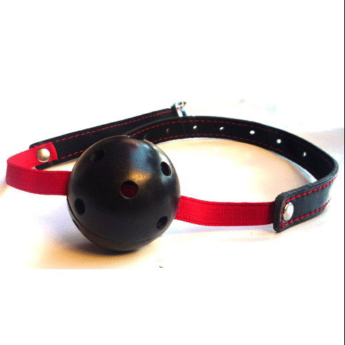MORDAZA COLOR PIEL NEGRO Y ROJO CON GOMA 8392 MORDAZA COLOR PIEL NEGRO Y ROJO CON GOMA 8392